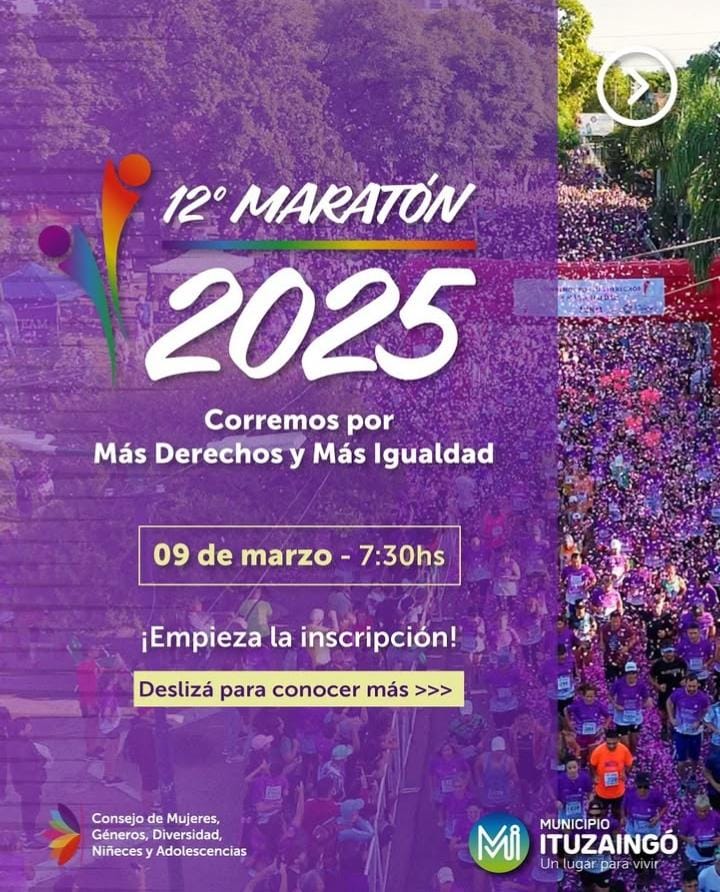 Flyer Maratón Más Derechos Más Igualdad