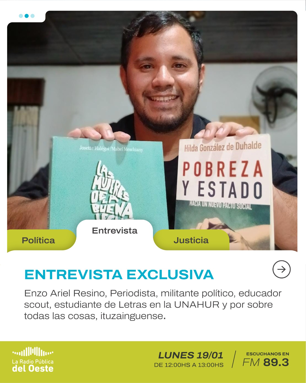 flyer Enzo Resino en El Palacio y La Calle