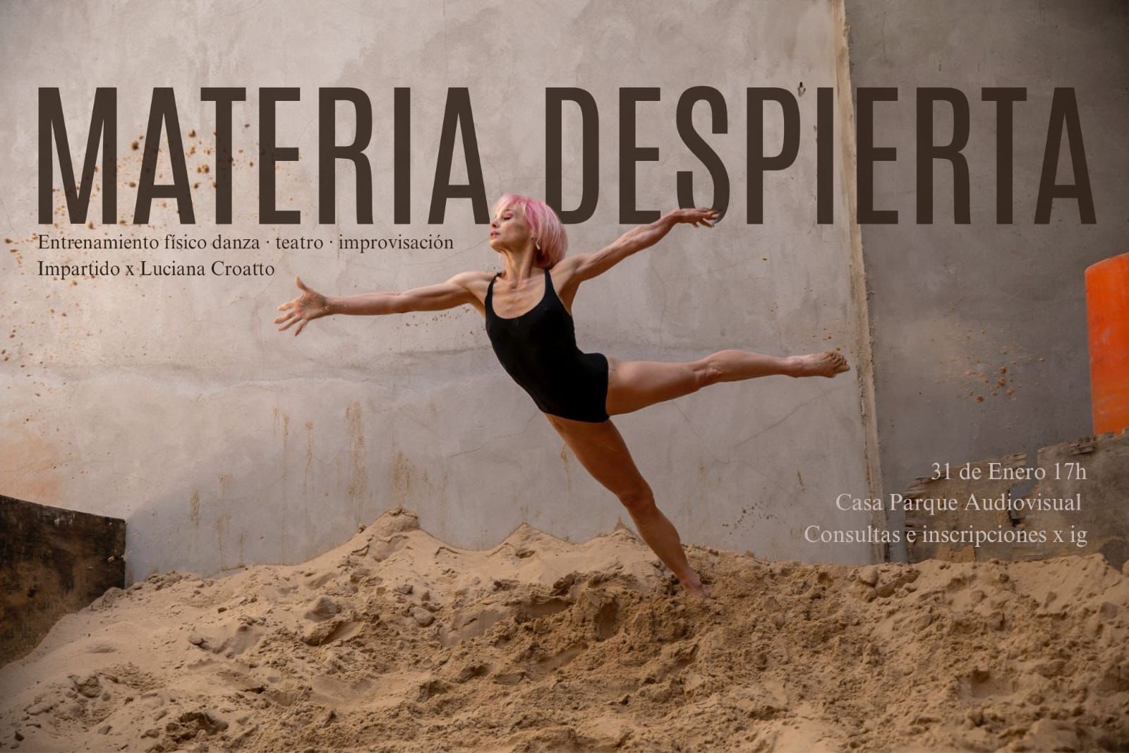 Flyer Materia Despierta en Casa Parque Audiovisual