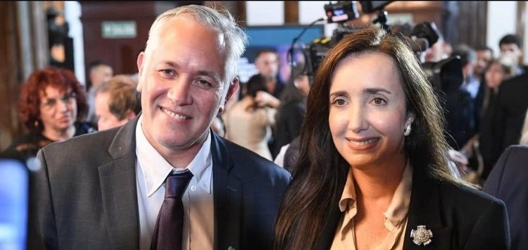 Aguilera y la actual vicepresidente Villarruel