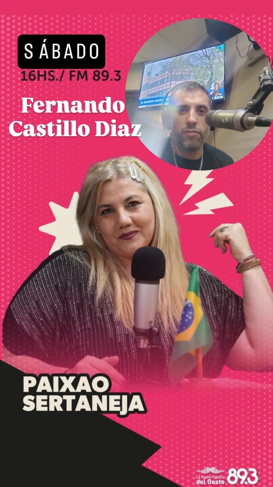Fernando Castillo Díaz periodista deportivo en Paixão Sertaneja