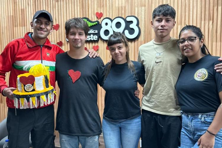 Valeria y Pablo, Integrantes de Los Pirados del Oeste en el estudio Marcelo Chiaradía