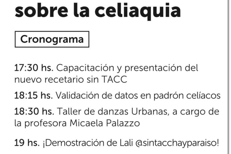 Flyer Jornada concientizacion sobre la celiaquía