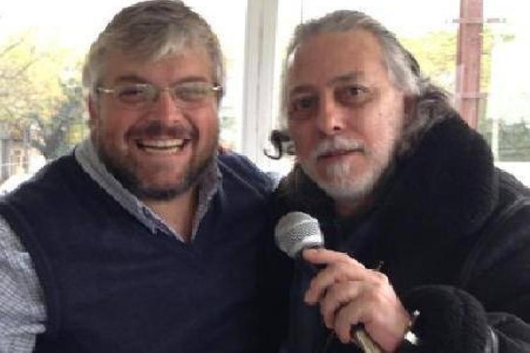 Martin Ripari y el poeta Walter Saavedra