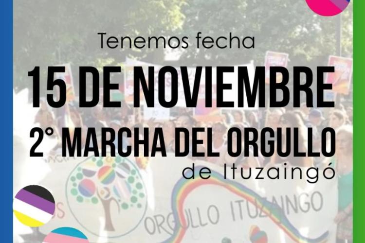 Flyer 15 de Noviembre marcha del Orgullo en Ituzaingó