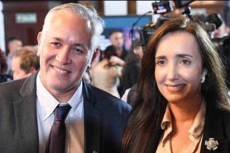 Aguilera y la actual vicepresidente Villarruel