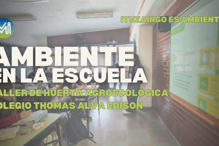 Ambiente en la Escuela: Taller de huerta agroecológica, colegio Thomas Alva Edison